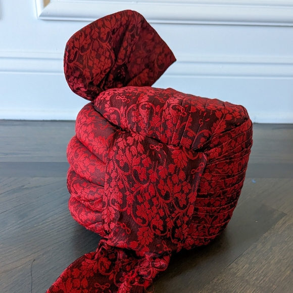 Deepak Fahad Men's Pakistani Indian Bollywood Style Groom Turban, Maroon - Picture 5 of 8